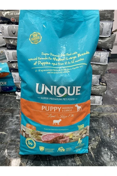 Unique Puppy Medium Large Kuzulu 15 Kg Yavru Köpek Maması ürün görseli 1
