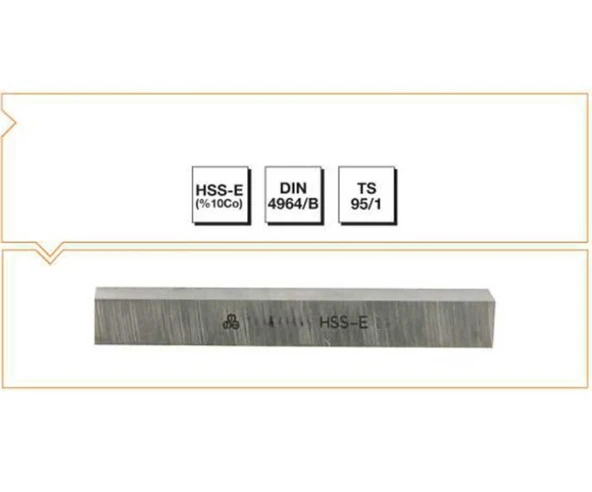 Makina Takım HSS-EE (%10Co)DIN 4964/B Kare Kesitli Torna Kalemi 10X10X160 - MTE B00401010160 ürün görseli 1