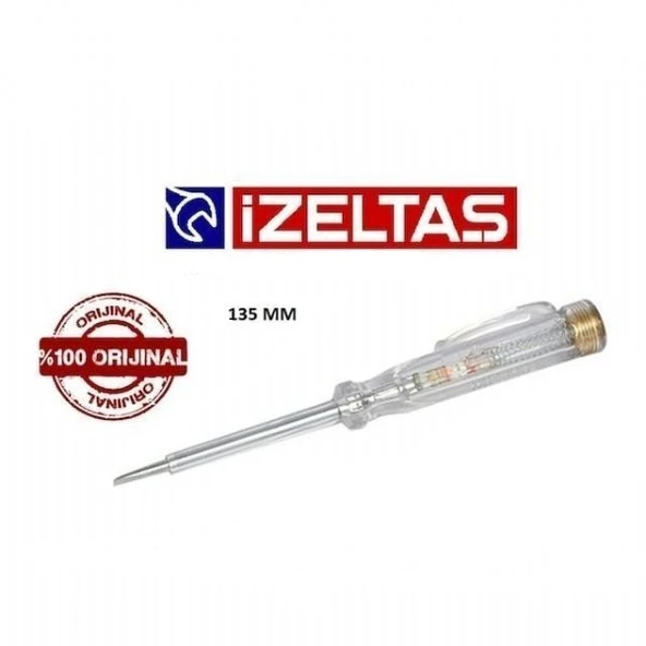 İzeltaş Düz Uçlu Elektrik Kontrol Kalemi 135mm - İzeltaş 4550170135 ürün görseli 1