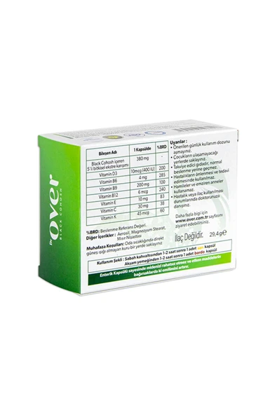 Dr. Over Black Cohosh Karayılan Otu 60 Tablet - Resim 6