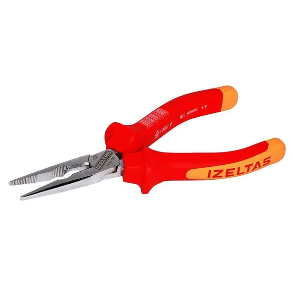 İzeltaş 1000V İzoleli Elektrikçi Uzun Düz Kargaburun 200 mm - İzeltaş 3220136200 ürün görseli 1