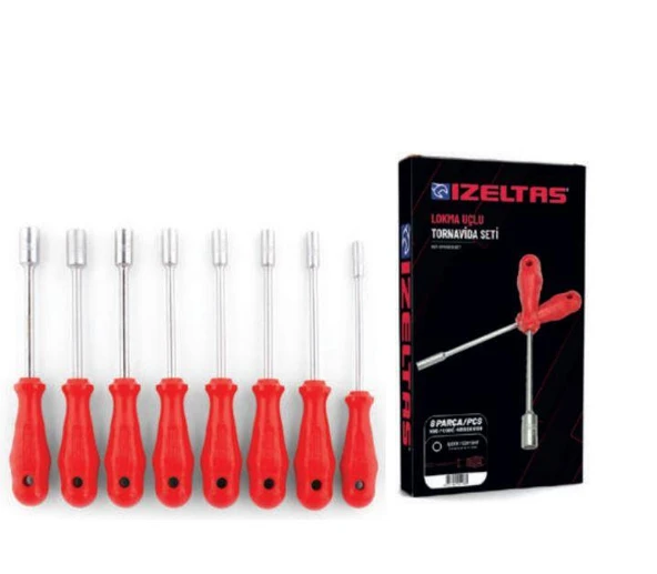 İzeltaş 8 Parça Lokma Uçlu Tornavida Seti - İzeltaş 4770008108 ürün görseli 1