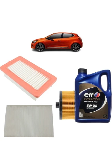 ELF Renault Clio 5 3plus Filtre Bakım Seti 1.0 1.3 Tce Evolution Yağlı 2019 Sonrası ürün görseli 1