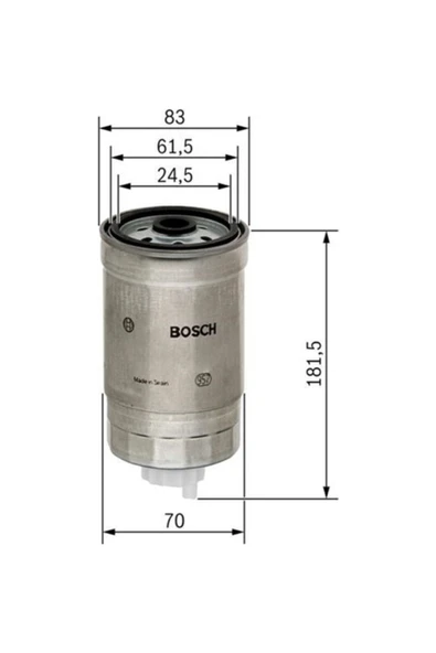 Bosch Yakıt Filtresi Passat 1.9 Tdı 97-00 -audı A4-a6-audı 80-volvo S70 1457434184 ürün görseli 1