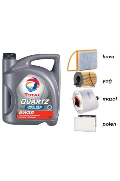 5w30 Partikül Yağ + Filtre Ful Set Partner Tepe 1.6 Dizel ürün görseli 1