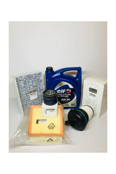 ELF Renault Megane Iv 1.5 Dci Filtre Seti Ve 5w30 Motor Yağı ürün görseli 1