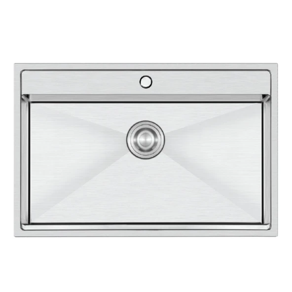 Crauf Poli 6303 PVD Inox Tek Gözlü 51x78 cm Paslanmaz Çelik Mutfak Eviyesi ürün görseli 1