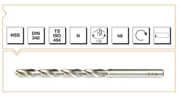 Makina Takım B00007200390 HSS DIN 340 RN Matkap Ucu 3.9 mm - MTE B00007200390 ürün görseli 1