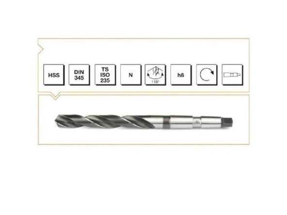 Makina Takım HSS DIN 345 RN Matkap Ucu 28.5mm - MTE B00004002850 ürün görseli 1