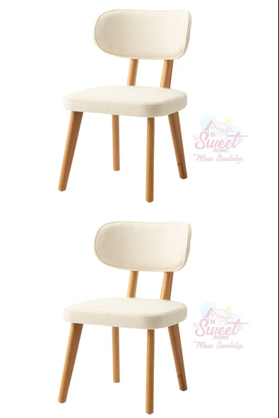 Masal Ahşap Gürgen Sandalye  2 Lı Set Cafe,Restaurant,Mutfak,Salon,Yemek Odası Sandalyesi ürün görseli 1