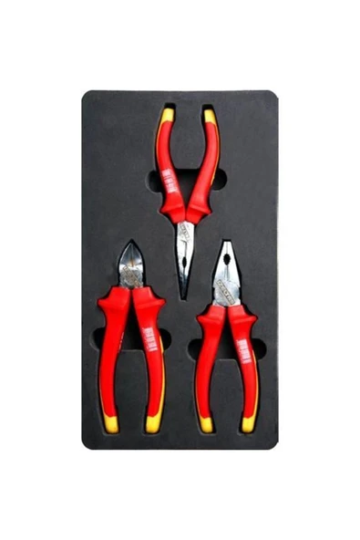 İzeltaş 1000V İzoleli Elektrikçi Seti 160mm 3 Parça - İzeltaş 3020006003 ürün görseli 1