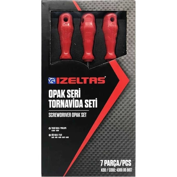 İzeltaş 7 Parça Opak Seri Tornavida Takımı - İzeltaş 4300008107 ürün görseli 1