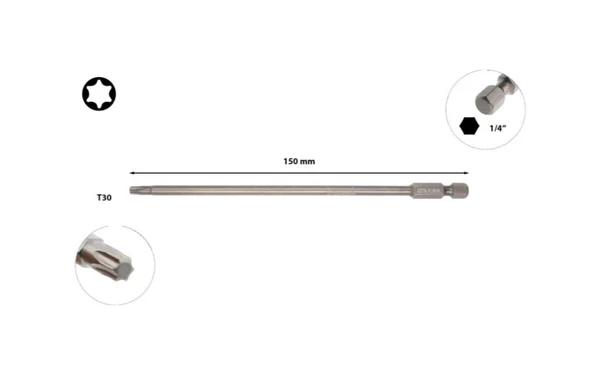 Ceta 1/4" Torx Bits Uç T30x150 mm - CB/8159 ürün görseli 1
