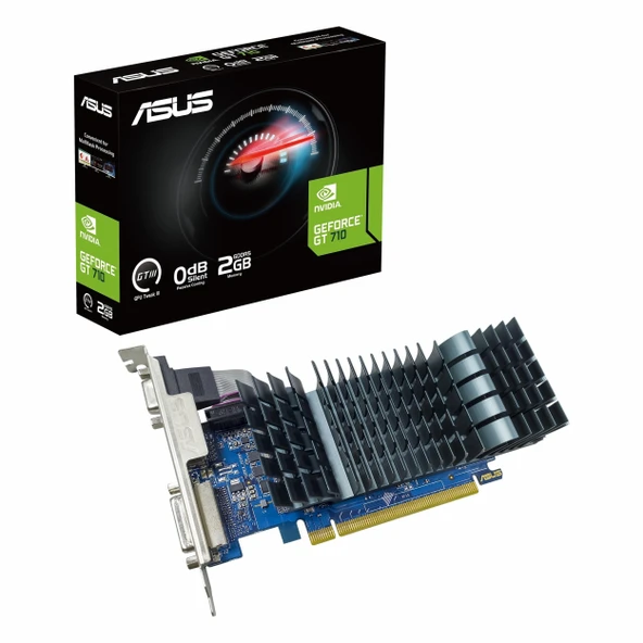 Asus GeForce GT 710 2GB GDDR5 64Bit DVI/VGA/HDMI Ekran Kartı ürün görseli 1