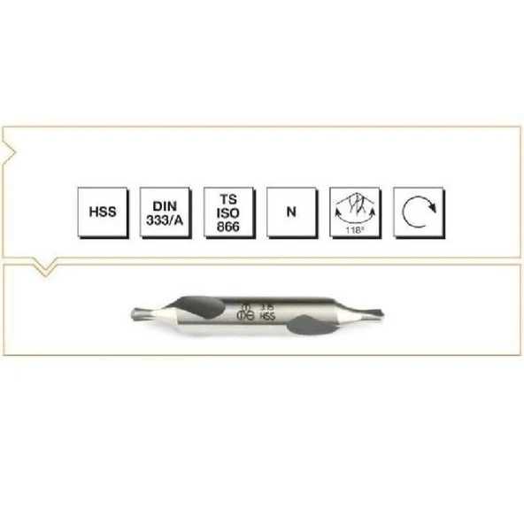 Makina Takım HSS DIN 333/A R Punta Matkabı 6.3 mm - MTE B00010010630 ürün görseli 1