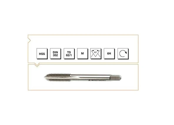 Makina Takım HSS DIN 352 Son Kılavuz 20m 10(6H) - MTE B00104041000 ürün görseli 1
