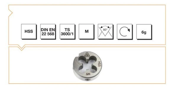 Makina Takım HSS DIN 223/B Metrik Normal Pafta M10x1.5 - MTE B00110021000 ürün görseli 1