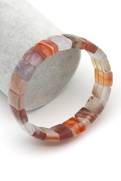 Akik Doğal Taş Bileklik 10 x 14 mm Özel Kesim ürün görseli 1