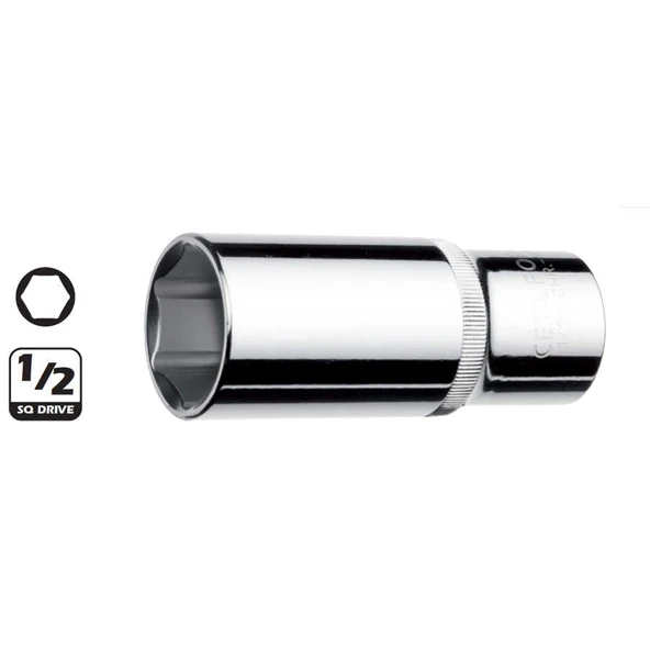 Ceta Form 1/2” 6 Köşe Derin Lokma Anahtar 16 mm - C24-H16 ürün görseli 1
