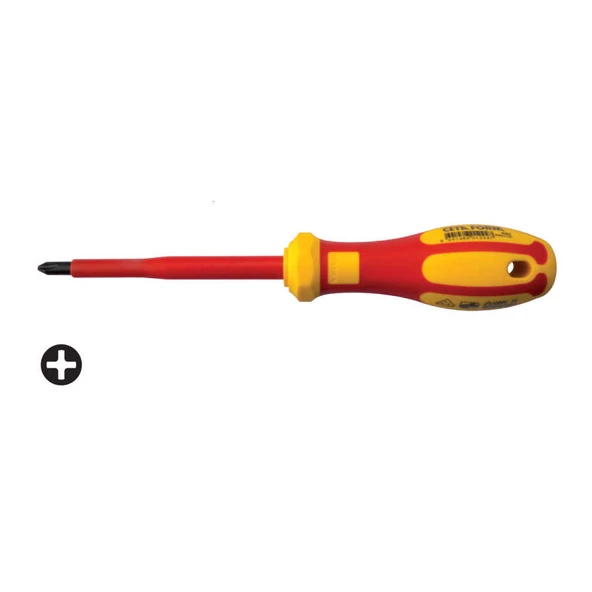 Ceta Form İzoleli Yıldız Uçlu Tornavida(Vde)Ph0X60 mm - G02-000-060 ürün görseli 1