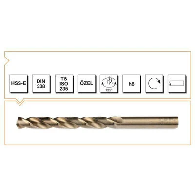 Makina Takım HSSE DIN 338 RN Altın Seri MTK 1.2 mm - MTE B00005000120 ürün görseli 1