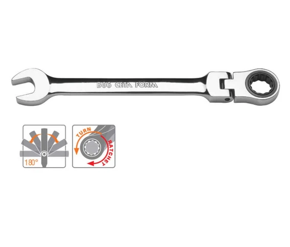 Ceta Form C-Gear Cırcırlı Kombine Anahtar(Mafsallı)-11 mm - B06-11 ürün görseli 1