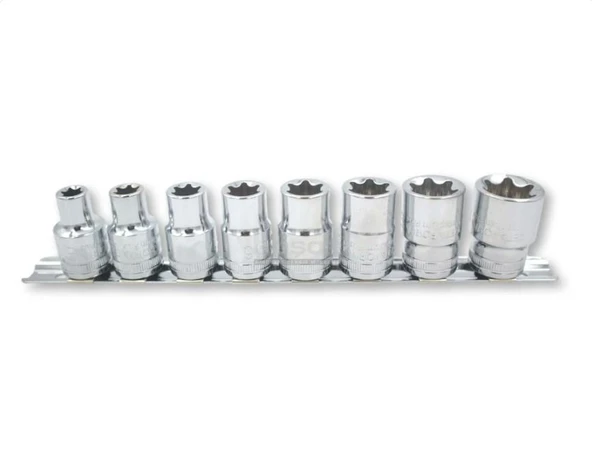 Ceta Form 8 Parça 1/2"Dış Torx Lokma Anahtar Takımı(Raylı) - C26-R08 ürün görseli 1