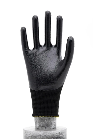 Faba EP-1322 Siyah Nitril Polyester Eldiven-XL - Resim 2