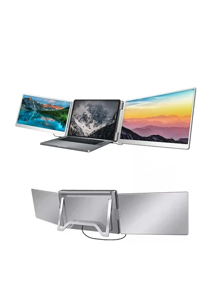 Ultrax 15.6" İkili Taşınabilir Monitör Çoklu Ekran Fhd Notebook Monitör ürün görseli 1