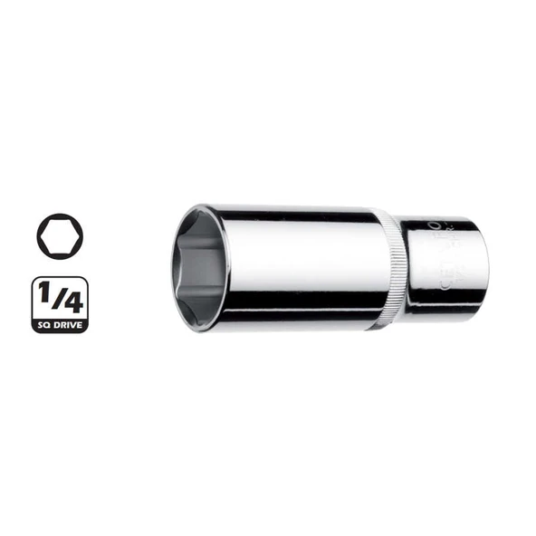 Ceta Form 1/4" Altı Köşe Derin Lokma  11 mm - C04-H110 ürün görseli 1