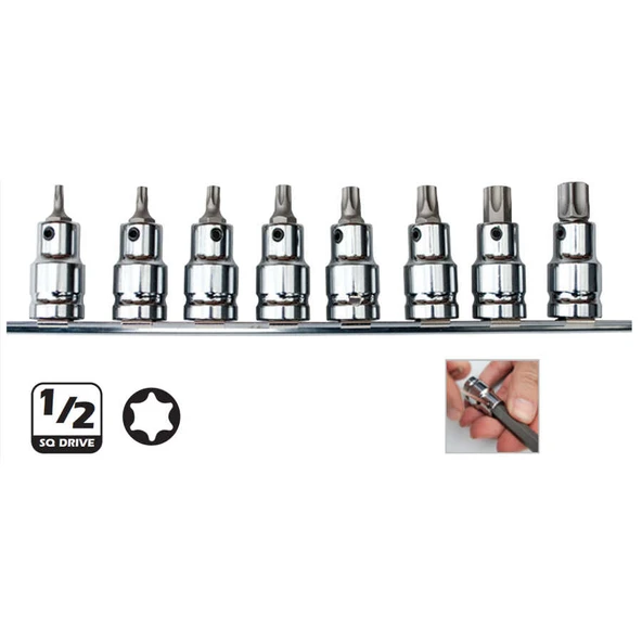 Ceta Form 1/2” Torx Uçlu Lokma Takımı(Kısa Tip) 9 Parça - C28S-RT9 ürün görseli 1