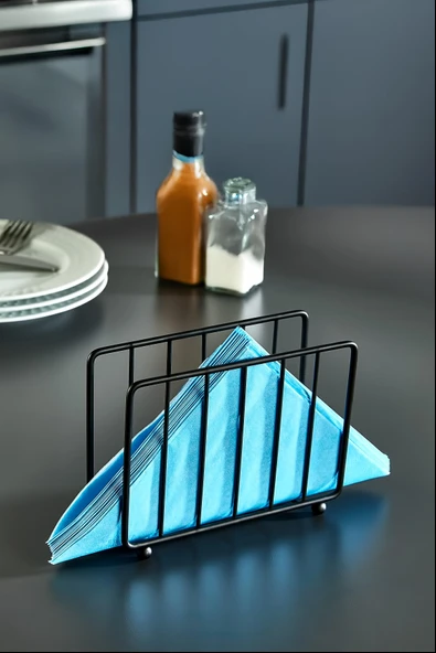 Siyah Ayaklı Metal Dik Peçetelik Pinterest Peçetelik ürün görseli 1