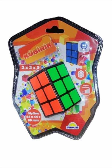 Şeker Adası Kaliteli Kübik Küp 2x2x3 Akıl Ve Zeka Küpü Oyunu- Öğretici Çözüm Kitapçığı Hediyeli ürün görseli 1
