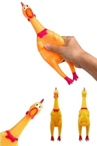 Şeker Adası Öten Çığlık Atan Horoz Tavuk Civciv Köpek Kedi Için Bağıran Sesli Oyuncak 30 Cm - Shrilling Chicken ürün görseli 1