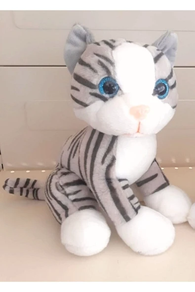 Şeker Adası Sevimli Peluş Kedi 28 Cm - En Güzel Hediyelik - Resim 3