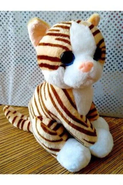 Şeker Adası Sevimli Arkadaşım Sesli Miyavlayan Tekir Kedi 28 Cm / Doğum Günü Hediyesi ürün görseli 1