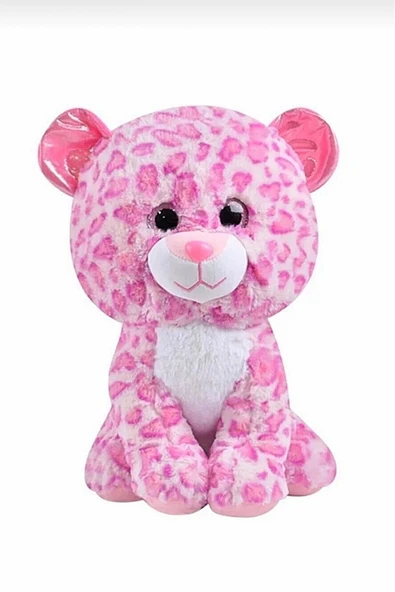 Şeker Adası Sevimli Pembe Peluş Leopar Panter Kedi 17 Cm ürün görseli 1