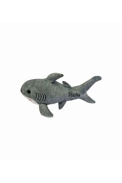 Şeker Adası Peluş Köpekbalığı 30 cm - ŞARKI SÖYLEYEN Baby Shark Gri Balık ürün görseli 1