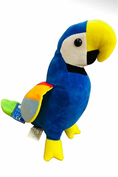 Şeker Adası Peluş Oyuncak Mavi Papağan Kuş 30 cm ürün görseli 1