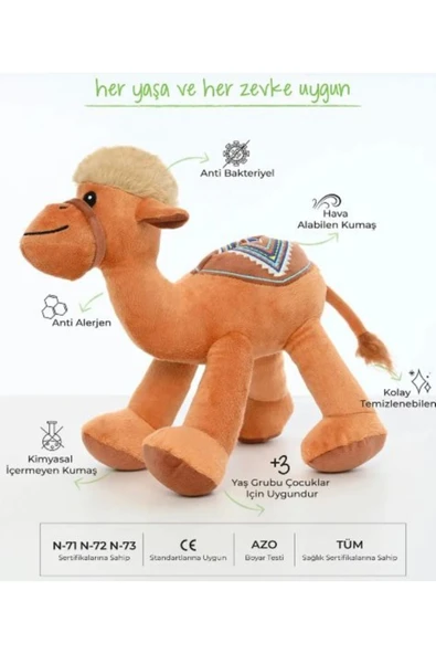 Şeker Adası Renkli Oyuncak Peluş Deve 20 Cm - Resim 5