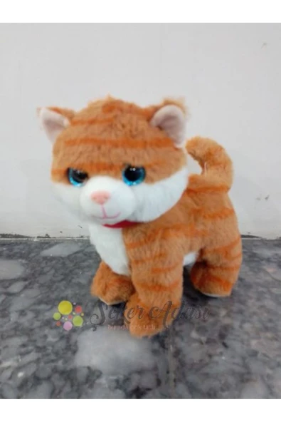Şeker Adası Sevimli Ayakta Duran Miyavlayan Peluş Kedi 20 Cm Sesli Kedi Oyuncak 4 ürün görseli 1