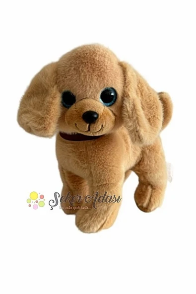 Şeker Adası Sevimli Ayakta Duran Havlayan Peluş Köpek 20 Cm Sesli Köpek ürün görseli 1