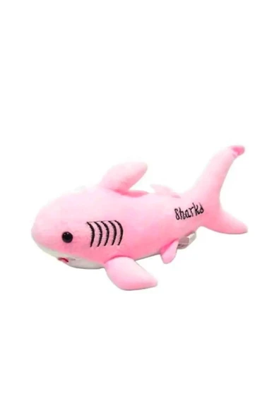 Şeker Adası Peluş Köpekbalığı 28 cm Pembe Balık Oyuncak ürün görseli 1