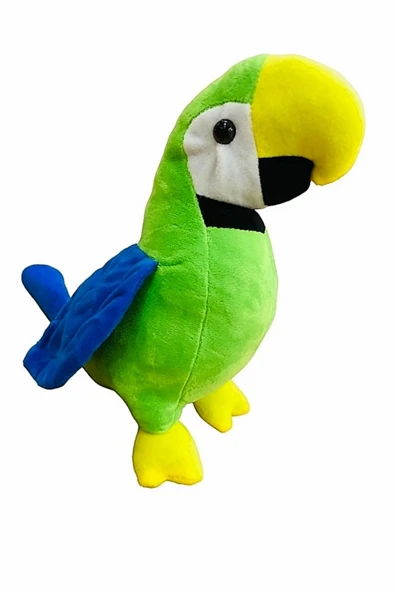 Şeker Adası Peluş Oyuncak Yeşil Papağan Kuş 30 cm ürün görseli 1