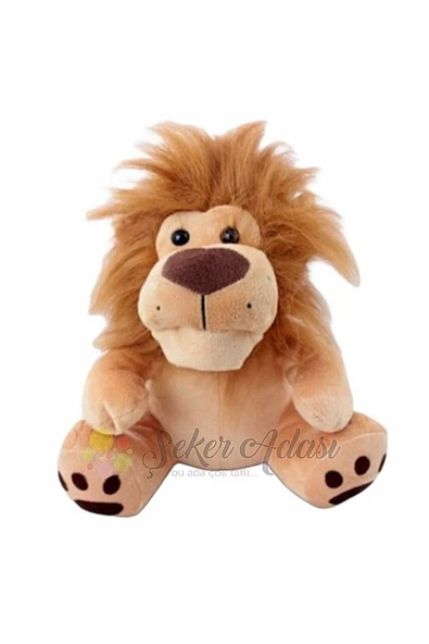 Şeker Adası Oturan Sesli Kükreyen Peluş Taraftar Aslan 28 Cm ürün görseli 1