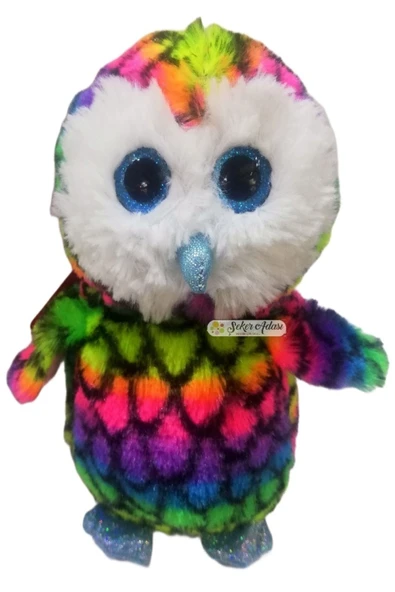 Şeker Adası Sevimli Renkli Yumuşacık Peluş Baykuş Oyuncak 17 Cm ürün görseli 1