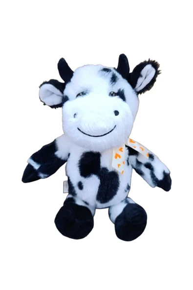 Şeker Adası Sevimli Peluş İnek 30 cm Oyuncak Hediyelik Siyah Beyaz ürün görseli 1