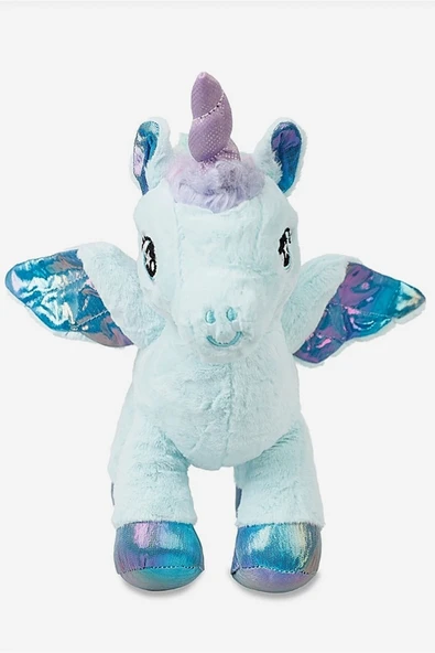 Şeker Adası Kanatlı Unicorn At 30 Cm Oyuncak Mint Peluş Pony At Uyku Ve Oyun Arkadaşı Mama - Resim 2