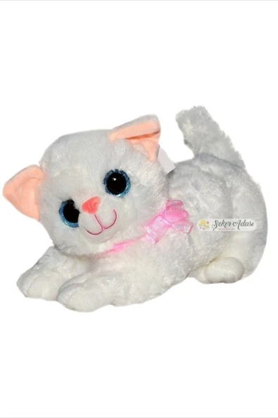 Şeker Adası Sevimli Miyavlayan Sesli Kedi Peluş Oyuncak 30 Cm ürün görseli 1