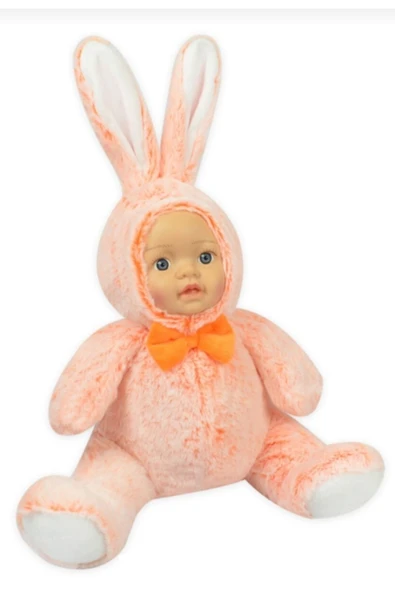 Şeker Adası Halley Sevimli Gerçek Bebek Yüzlü Turuncu Tavşan 30 Cm ürün görseli 1